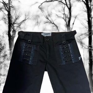 vintage tripp nyc black chains pants